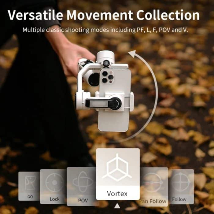 ZHIYUN Smooth 5S 3-Achsen-Handheld-Gimbal-Stabilisator für Smartphones, Smooth 5S Standard Black, Smooth 5S Standard White, Smooth 5S Combo Black, Smooth 5S Combo White – Bild 13