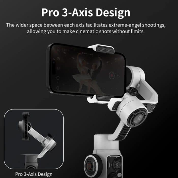ZHIYUN Smooth 5S 3-Achsen-Handheld-Gimbal-Stabilisator für Smartphones, Smooth 5S Standard Black, Smooth 5S Standard White, Smooth 5S Combo Black, Smooth 5S Combo White – Bild 3