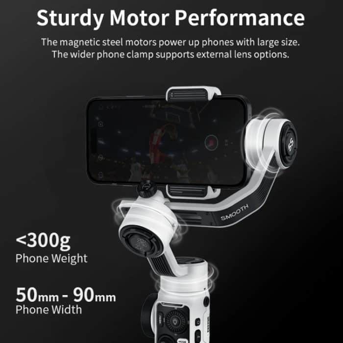 ZHIYUN Smooth 5S 3-Achsen-Handheld-Gimbal-Stabilisator für Smartphones, Smooth 5S Standard Black, Smooth 5S Standard White, Smooth 5S Combo Black, Smooth 5S Combo White – Bild 4