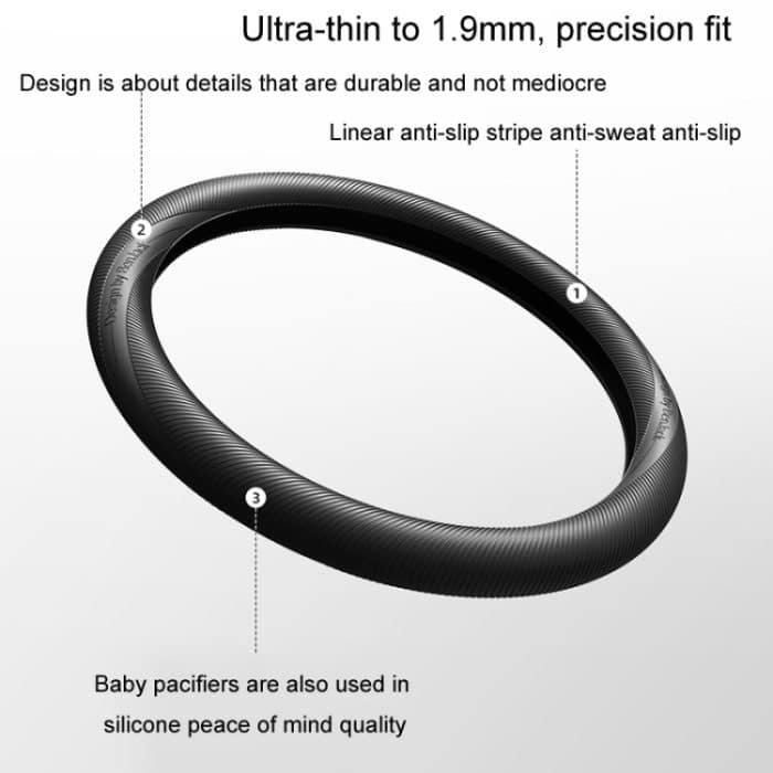 BEN.JACK Auto-Lenkradabdeckung aus rutschfestem, schweißabsorbierendem Flüssigsilikon – Bild 4