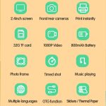 2,4 Zoll 1080P HD Sofortdruckkamera Kinder-Thermodrucker mit 32G TF-Karte – Bild 4