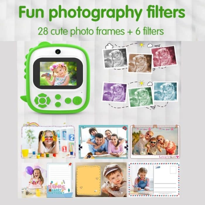 2,4 Zoll 1080P HD Sofortdruckkamera Kinder-Thermodrucker mit 32G TF-Karte – Bild 8