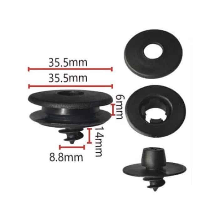 10 Stück doppellagige Fußpolster-Kunststoff-Befestigungsschnalle, 10pcs Buckle – Bild 3