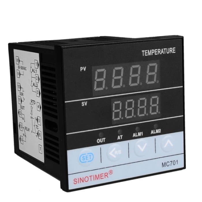 SINOTIMER MC701 Universal-Eingang, kurzes Gehäuse, intelligenter PID-Temperaturregler, Messgerät, Heizung, Kühlung, Relais, SSR, Halbleiterausgang – Bild 4