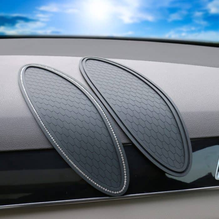 Auto-Mittelkonsolen-Ornamente, ovale Anti-Rutsch-Matte, Without Diamond, With Diamond – Bild 2