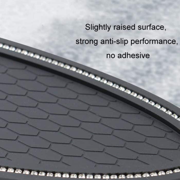 Auto-Mittelkonsolen-Ornamente, ovale Anti-Rutsch-Matte, Without Diamond, With Diamond – Bild 3