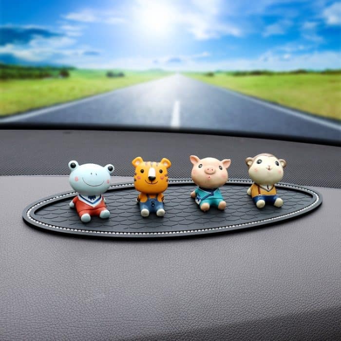 Auto-Mittelkonsolen-Ornamente, ovale Anti-Rutsch-Matte, Without Diamond, With Diamond – Bild 8