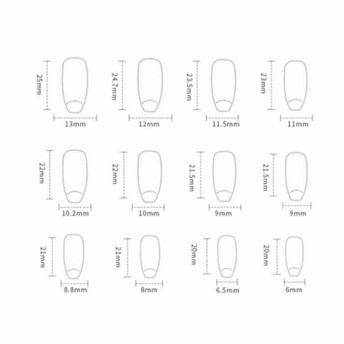 24 Stück/Box Press On Nails Dark Star and Moon Series Falsche Nägel Mittellange Ballettnägel, R722 – Bild 6