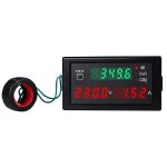 SINOTIMER SPM001 AC LED Digital Voltmeter Frequenzfaktoren Messgerät Leistungsmonitor, AC80-300V 100A, AC200-450V 100A