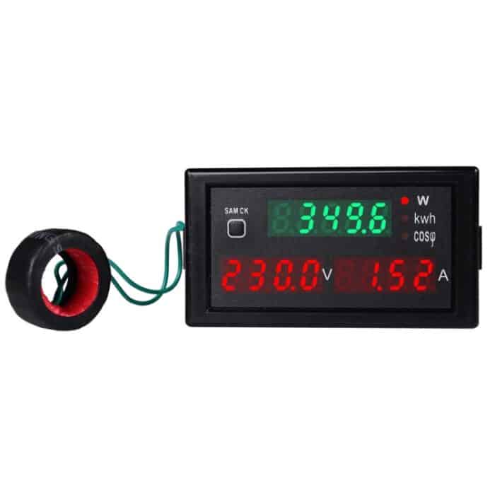 TBD0604609801.jpg SINOTIMER SPM001 AC LED Digital Voltmeter Frequenzfaktoren Messgerät Leistungsmonitor, AC80-300V 100A, AC200-450V 100A – Bild 1
