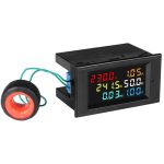 SINOTIMER SPM003 AC LED Digital Voltmeter Frequenzfaktoren Messgerät Leistungsmonitor, AC80-300V 100A, AC200-450V 100A – Bild 2