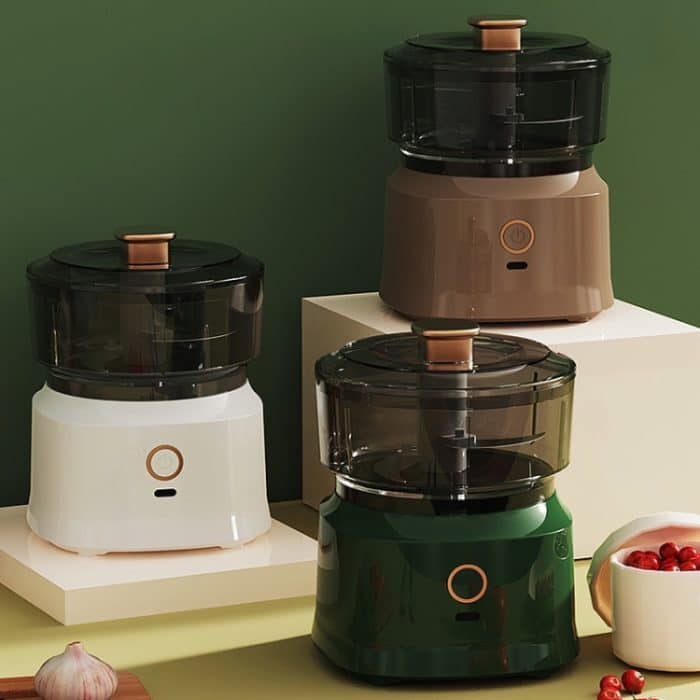 JRQ-01 Home Kabelloser elektrischer Fleischwolf für die Küche, Knoblauchstampfer, Long-press, Double-click, Electroplated Double-click – Bild 11