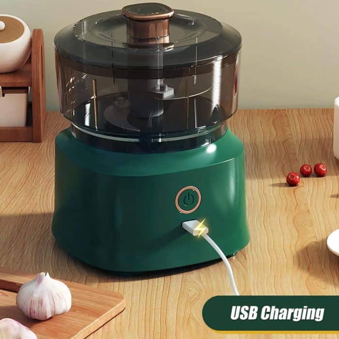 JRQ-01 Home Kabelloser elektrischer Fleischwolf für die Küche, Knoblauchstampfer, Long-press, Double-click, Electroplated Double-click – Bild 9