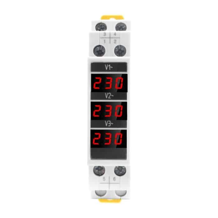 SINOTIMER SDM010 Modulares Schienen-AC-Dreiphasen-Digitalvoltmeter, elektronische Instrumentierung – Bild 1