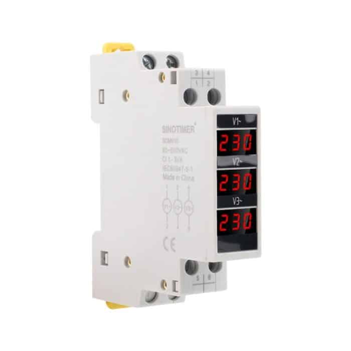 SINOTIMER SDM010 Modulares Schienen-AC-Dreiphasen-Digitalvoltmeter, elektronische Instrumentierung – Bild 4
