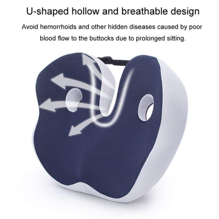 Atmungsaktives Kissen aus Memory-Schaum für sitzende Büros, Stühle, Hüftsitz – Bild 5