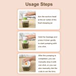 KZ-90 Multifunktionale Handvakuummaschine Frischhaltebeutel-Flaschenversiegelung, with 2 Bags, with Lid+Cap+2 Bags – Bild 8