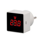 SINOTIMER V-PL Quadratischer Einsatztyp Haushalts-Digital-AC-Voltmeter EU-Stecker