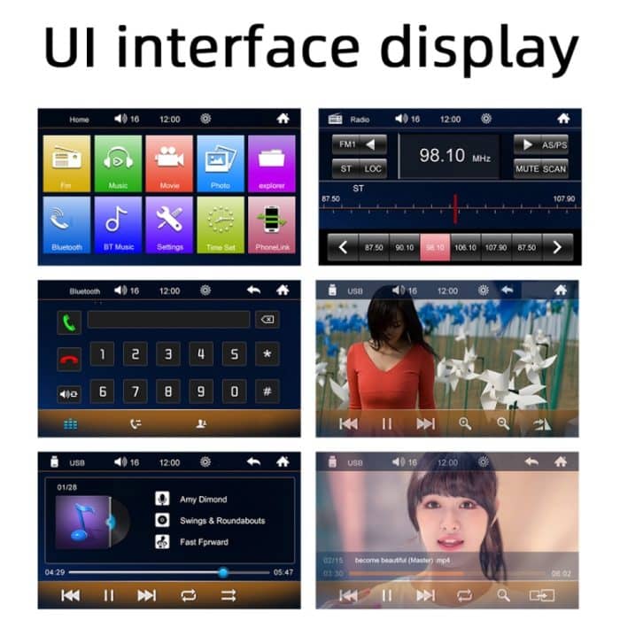 Auto Universal Touchscreen MP5 Player Rückansicht Tragbares Bluetooth Radio – Bild 13