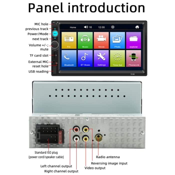 Auto Universal Touchscreen MP5 Player Rückansicht Tragbares Bluetooth Radio – Bild 4