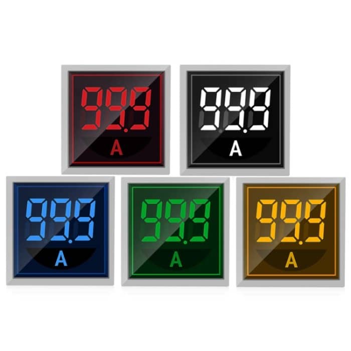 SINOTIMER ST17A Quadratische 22-mm-LED-Digitalanzeige, Signalleuchte, AC-Stromanzeige 0-100 A, ST17A – Bild 2