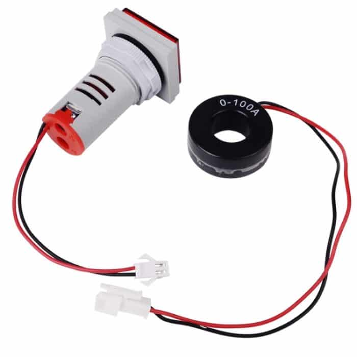 SINOTIMER ST17A Quadratische 22-mm-LED-Digitalanzeige, Signalleuchte, AC-Stromanzeige 0-100 A, ST17A – Bild 4