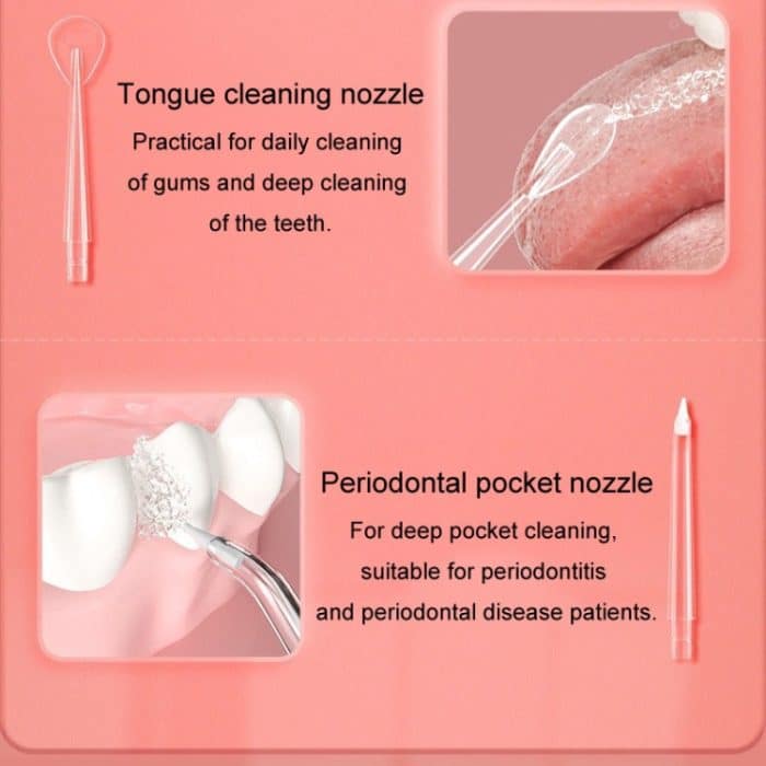 Mundduschen-Zubehör Home Mundreinigung Zahnreiniger-Düse, Standard Nozzle, Dental Plaque Nozzle, Orthodontic Nozzle, Tongue Cleaning Nozzle – Bild 6