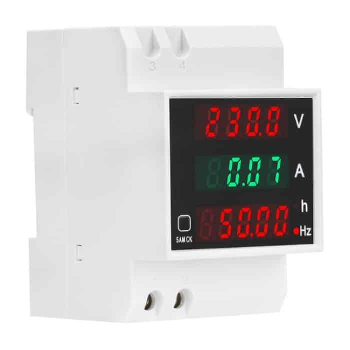 SINOTIMER SDM007 Din-Schiene AC Spannung Strom Totalisierte Zeit Frequenz Digital Display Meter – Bild 1