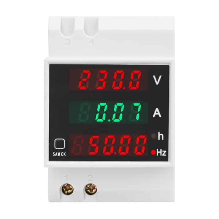 SINOTIMER SDM007 Din-Schiene AC Spannung Strom Totalisierte Zeit Frequenz Digital Display Meter – Bild 3