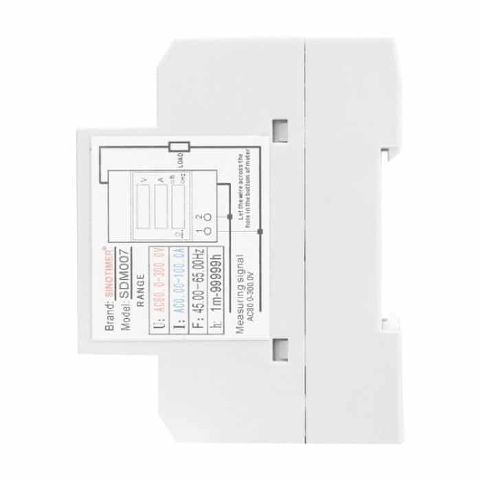 SINOTIMER SDM007 Din-Schiene AC Spannung Strom Totalisierte Zeit Frequenz Digital Display Meter – Bild 5