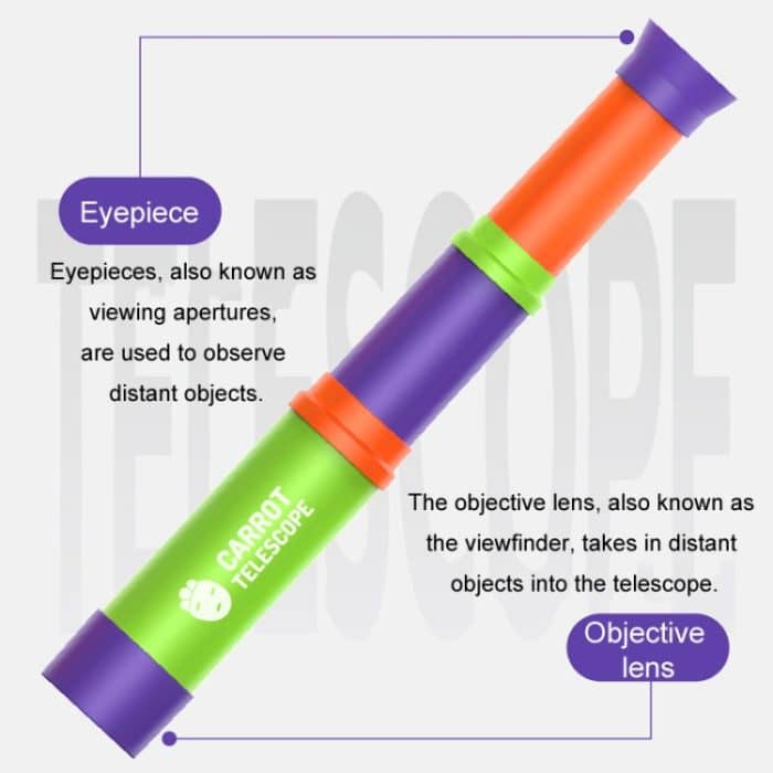 8X HD Rettich-Teleskop mit einziehbarer Fokussierung für Kinder, wissenschaftliches Bildungsspielzeug – Bild 5