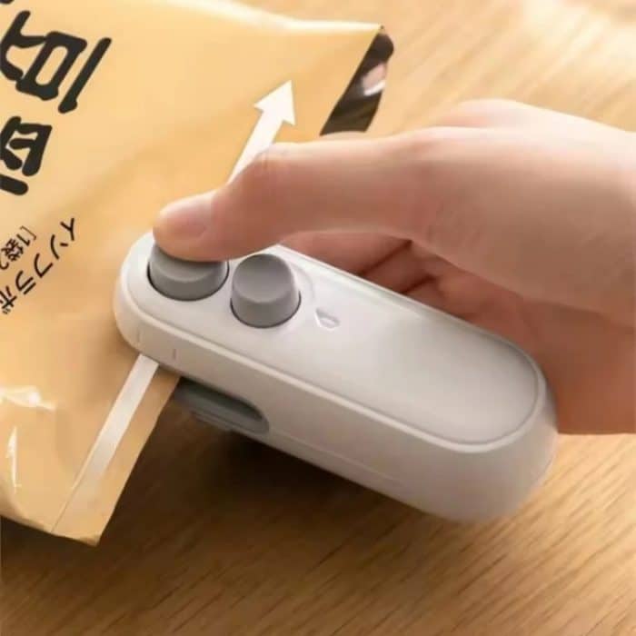 2-in-1-Vakuumversiegelungsgerät, tragbares Druck-Plastiktüten-Versiegelungsgerät mit Cutter – Bild 2