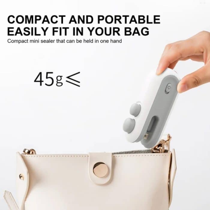 2-in-1-Vakuumversiegelungsgerät, tragbares Druck-Plastiktüten-Versiegelungsgerät mit Cutter – Bild 6