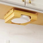 9-Zoll-Papptellerspender unter dem Schrank, Bambus-Tellerhalter, Küchenregal, 24 x 26.5 x 6.5 – Bild 2