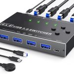 KC-KM434B USB3.0 4-Port-USB-Freigabegerät 4-Port-Drucker-Sharing-Gerät Tastatur-Maus-Schalter