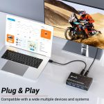 KC-KM434B USB3.0 4-Port-USB-Freigabegerät 4-Port-Drucker-Sharing-Gerät Tastatur-Maus-Schalter – Bild 6