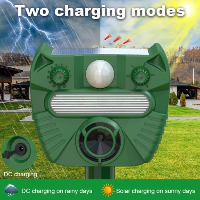 Solar-Tierfahrgerät für den Außenbereich, wasserdichter Ultraschall-Infrarotsensor – Bild 7