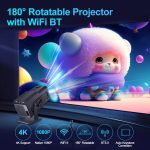 HY320 1080P 390ANSI 4K Android 11 Projektor mit Wifi 6 Bluetooth 5.0 Unterstützung Miracast / Airplay / DLNA, US Plug, EU Plug, UK Plug, AU Plug – Bild 3