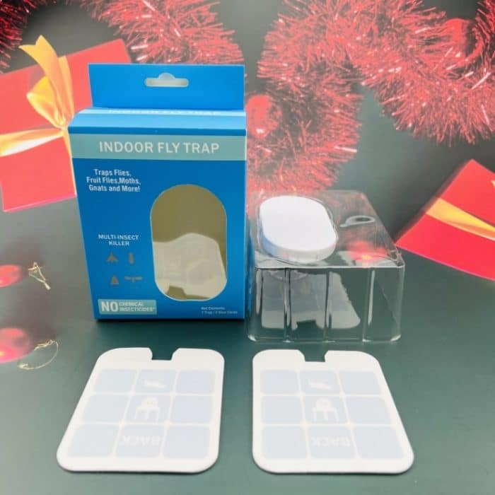 Nachfüllbare Plug-in-Fliegenfalle für Fliegen, Motten, Mücken und andere fliegende Insekten mit 2 Klebekarten, EU Plug, US Plug – Bild 7