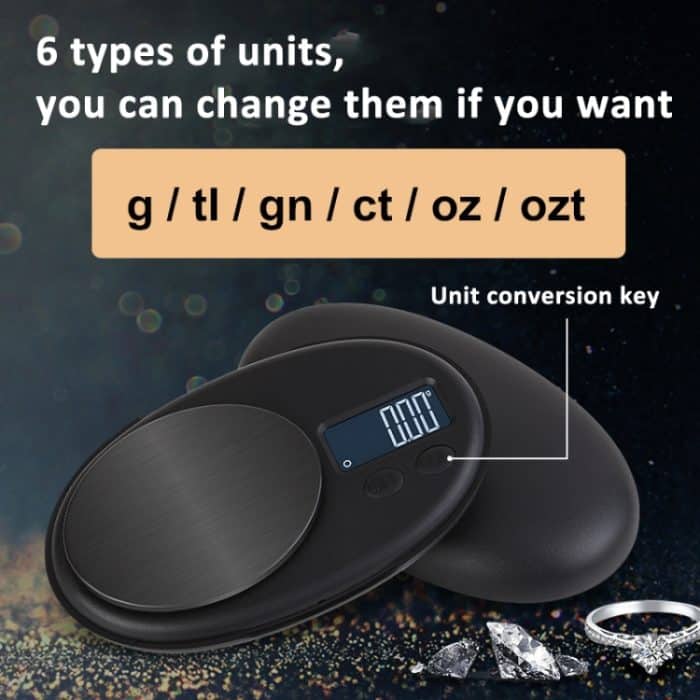 Mini-Digitalwaage für Schmuck und Tee, Battery Model 100g/0.01g, Battery Model  200g/0.01g, Battery Model 300g/0.01g, Battery Model 500g/0.01g, Battery Model 500g/0.1g, Charging Model 100g/0.01g, Charging Model 200g/0.01g, Charging Model 300g/0.01g... – Bild 6