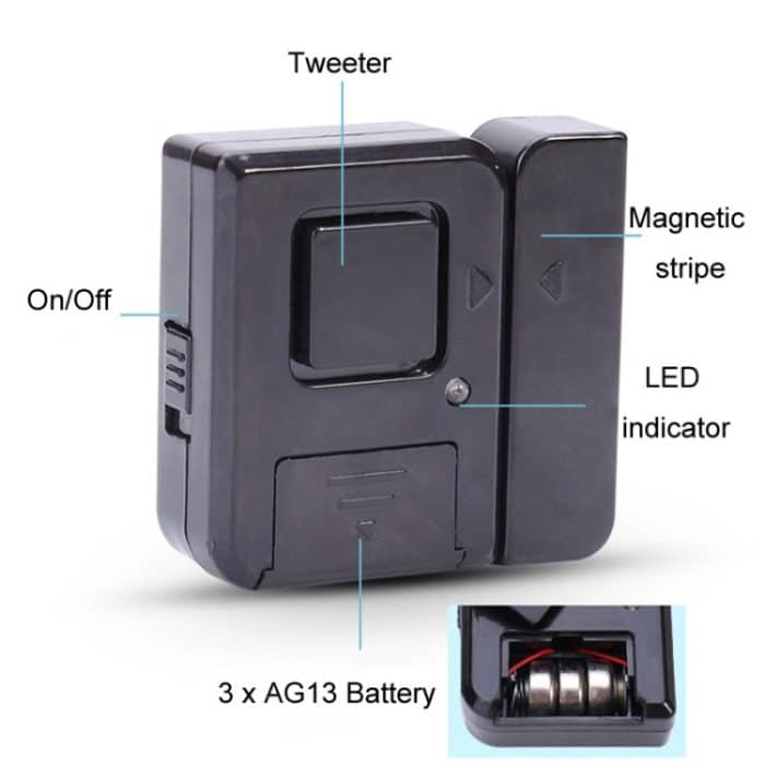 Magnetische drahtlose Klingel für Tür und Fenster, stark haftende, wolfssichere Diebstahlalarmanlagen – Bild 3