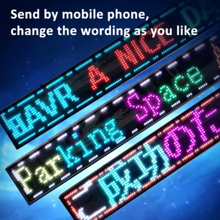 WLAN-Scrolling-LED-Schild, Message Board, unterstützt mehrere Sprachen, Monochrome 260x95x15mm, Colorful 820x95x15mm – Bild 3