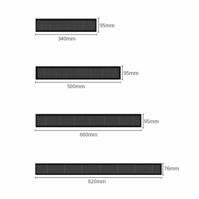 WLAN-Scrolling-LED-Schild, Message Board, unterstützt mehrere Sprachen, Monochrome 260x95x15mm, Colorful 820x95x15mm – Bild 8