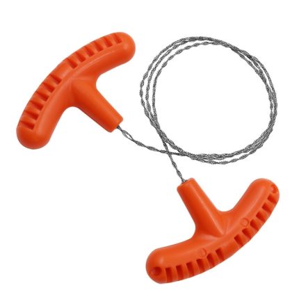 Edelstahl handgezogene Drahtsäge Seil Outdoor Camping Survival Ausrüstung Säge, Orange 70cm, Black 70cm, Black 63cm, Orange 63cm
