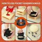 4-in-1-Hamburgerpresse, Patty-Maker, Slider, gefüllte Burger, Sandwichschneider, Color Box Packge, With 100pcs Silicone Oil Paper – Bild 5