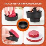 4-in-1-Hamburgerpresse, Patty-Maker, Slider, gefüllte Burger, Sandwichschneider, Color Box Packge, With 100pcs Silicone Oil Paper – Bild 7