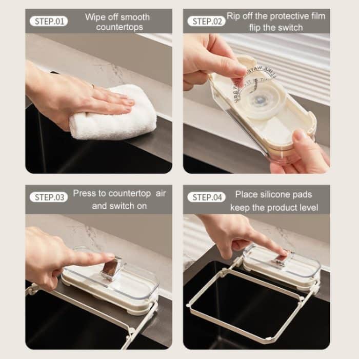 Saugnapf Küchenspüle Filterregal Haushalt Abtropfhalter mit Sieb – Bild 9