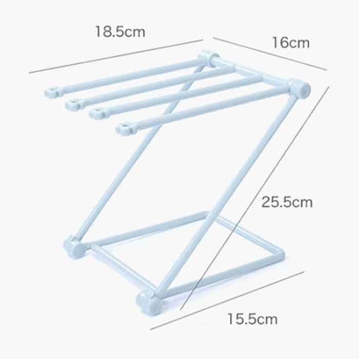 Faltbarer Lappen-Lagerregal, Küchenarbeitsplatte, Geschirrtuch-Hängeregal, Tassen-Abtropfgestell – Bild 4