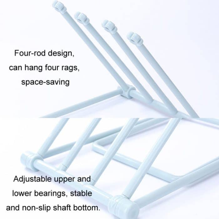 Faltbarer Lappen-Lagerregal, Küchenarbeitsplatte, Geschirrtuch-Hängeregal, Tassen-Abtropfgestell – Bild 5