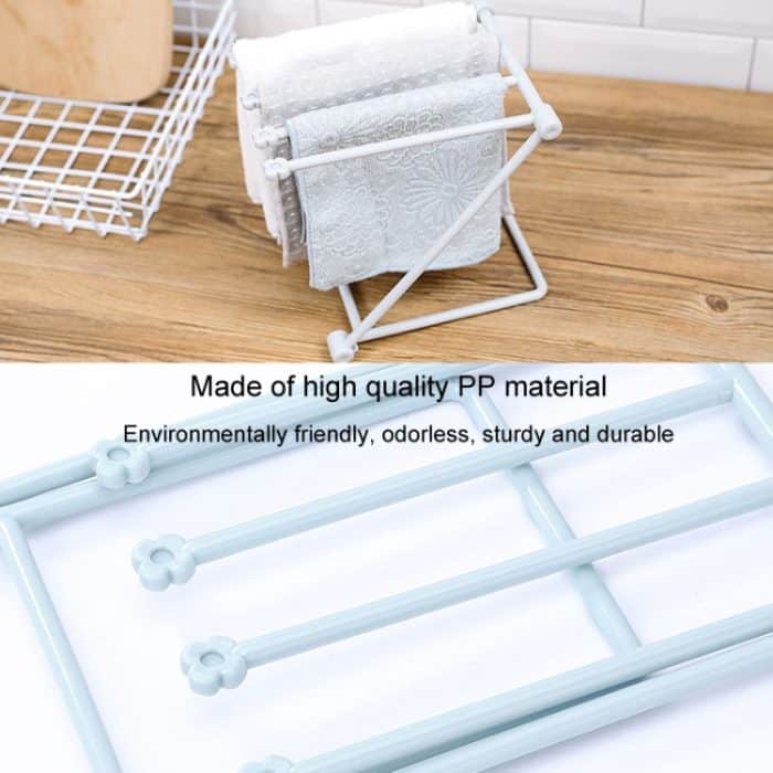 Faltbarer Lappen-Lagerregal, Küchenarbeitsplatte, Geschirrtuch-Hängeregal, Tassen-Abtropfgestell – Bild 6